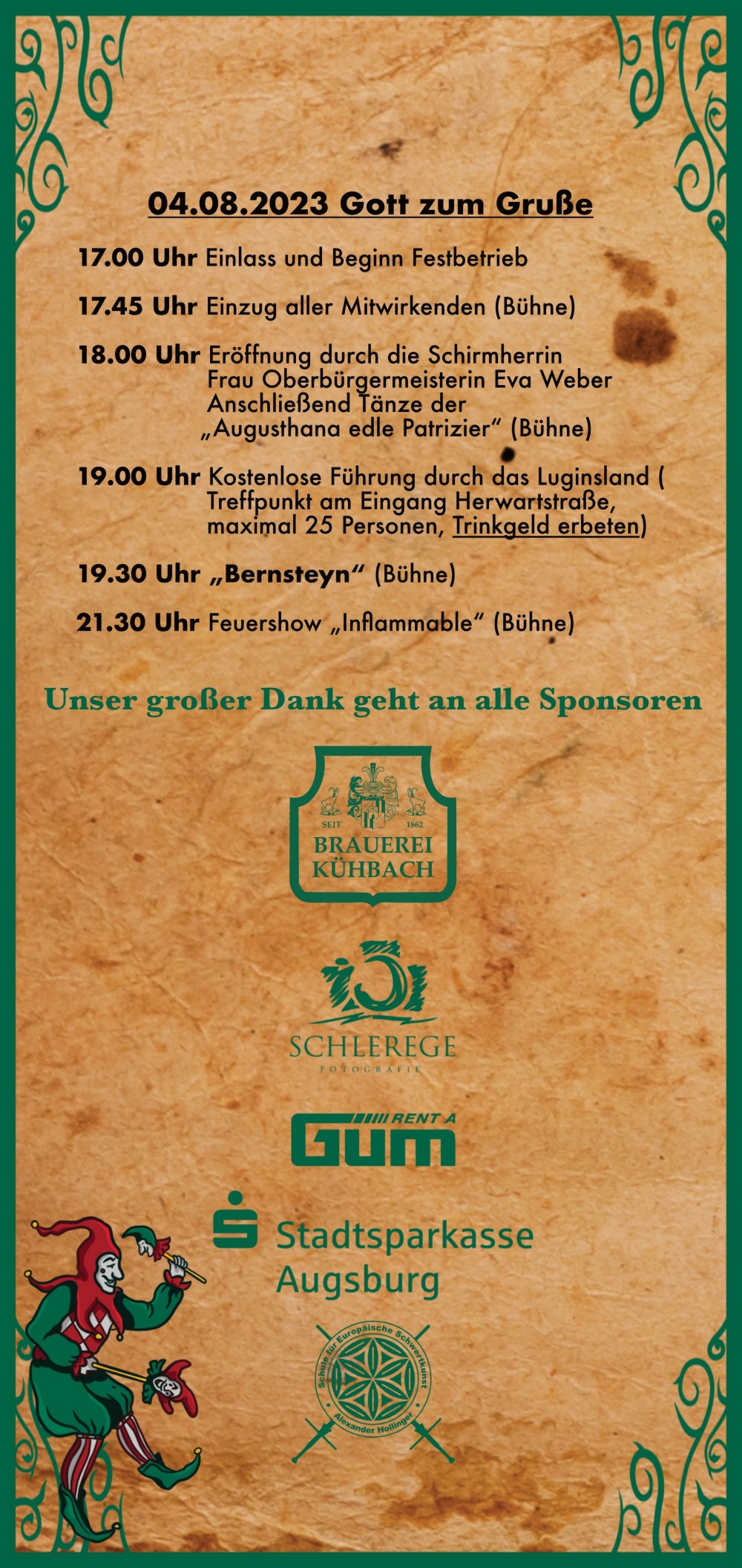 Programm 04.08.2023