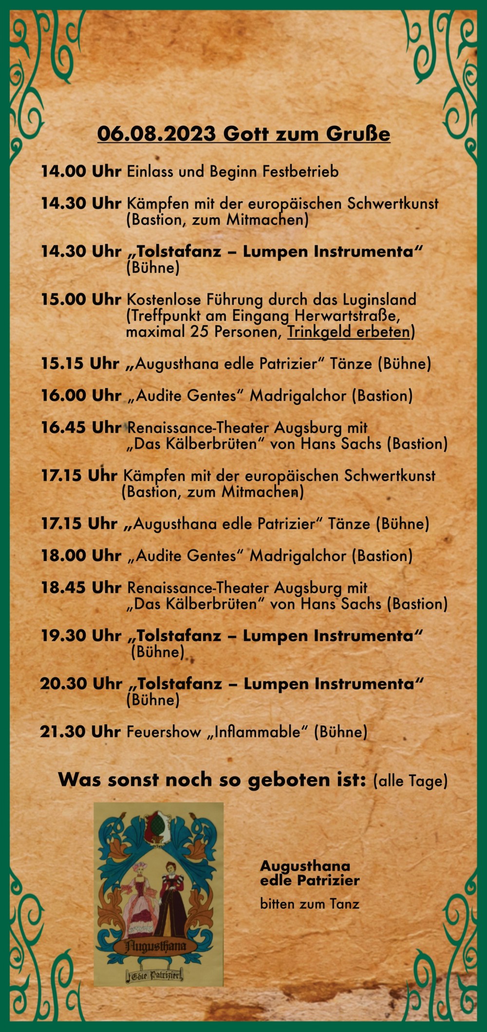 Programm 06.08.2023