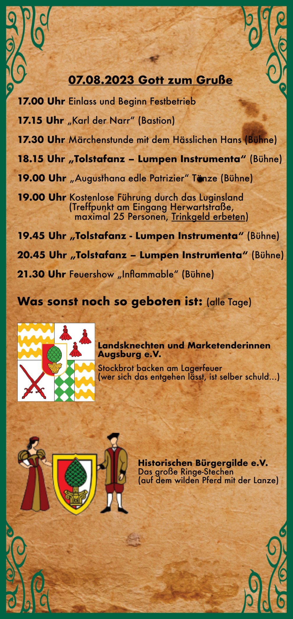 Programm 07.08.2023